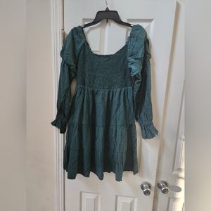 V-Neck Flowy Mini Dress